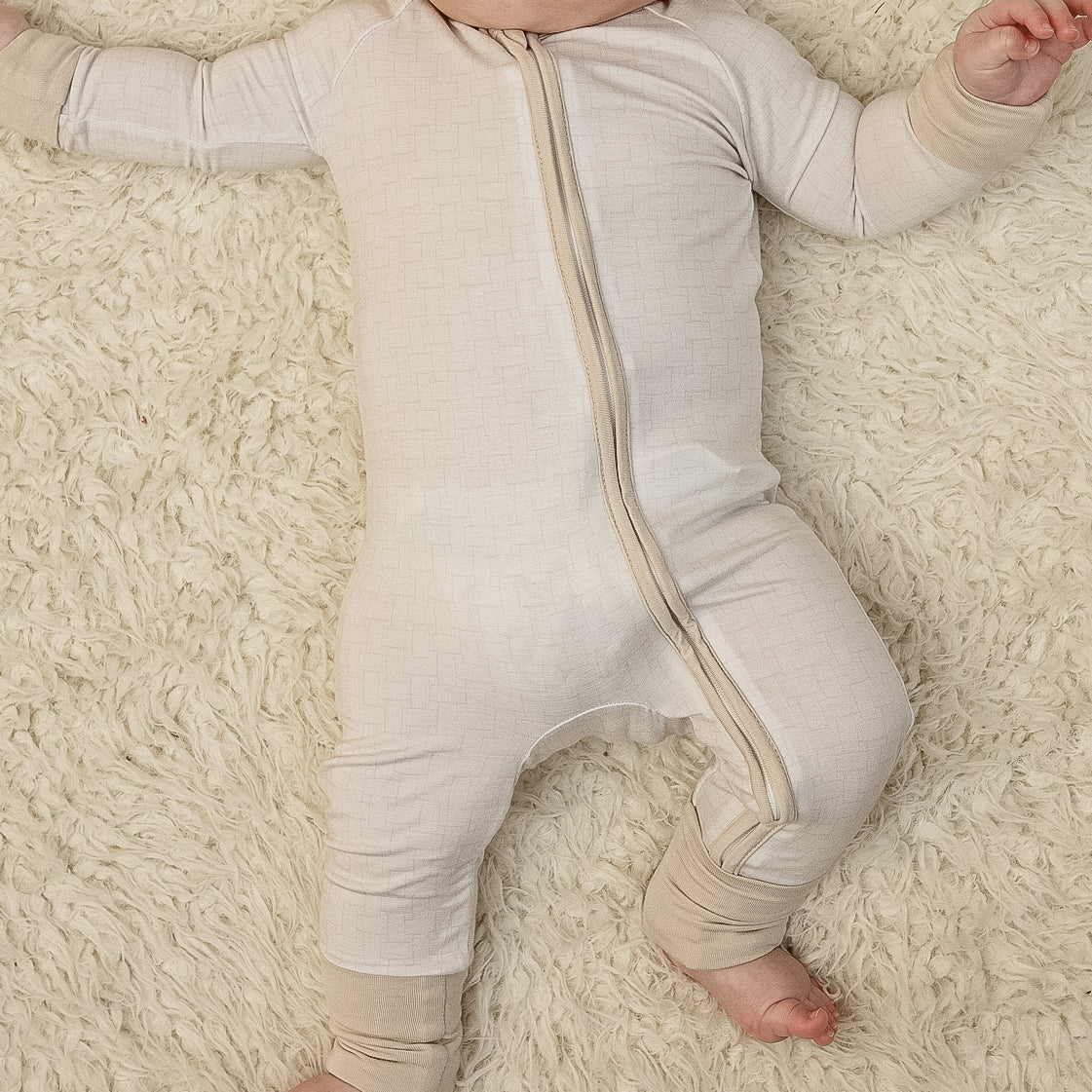 White Baby Bamboo Romper